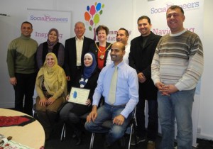 SocialPioneers Transformation Leaders with certificates and Milton Keynes Mayor